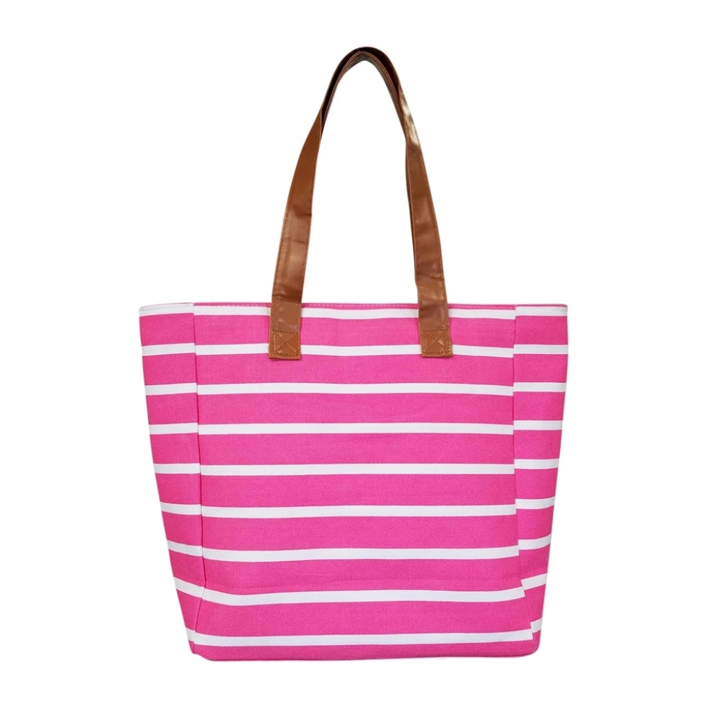 Molly Striped Canvas Tote Bag Brand New